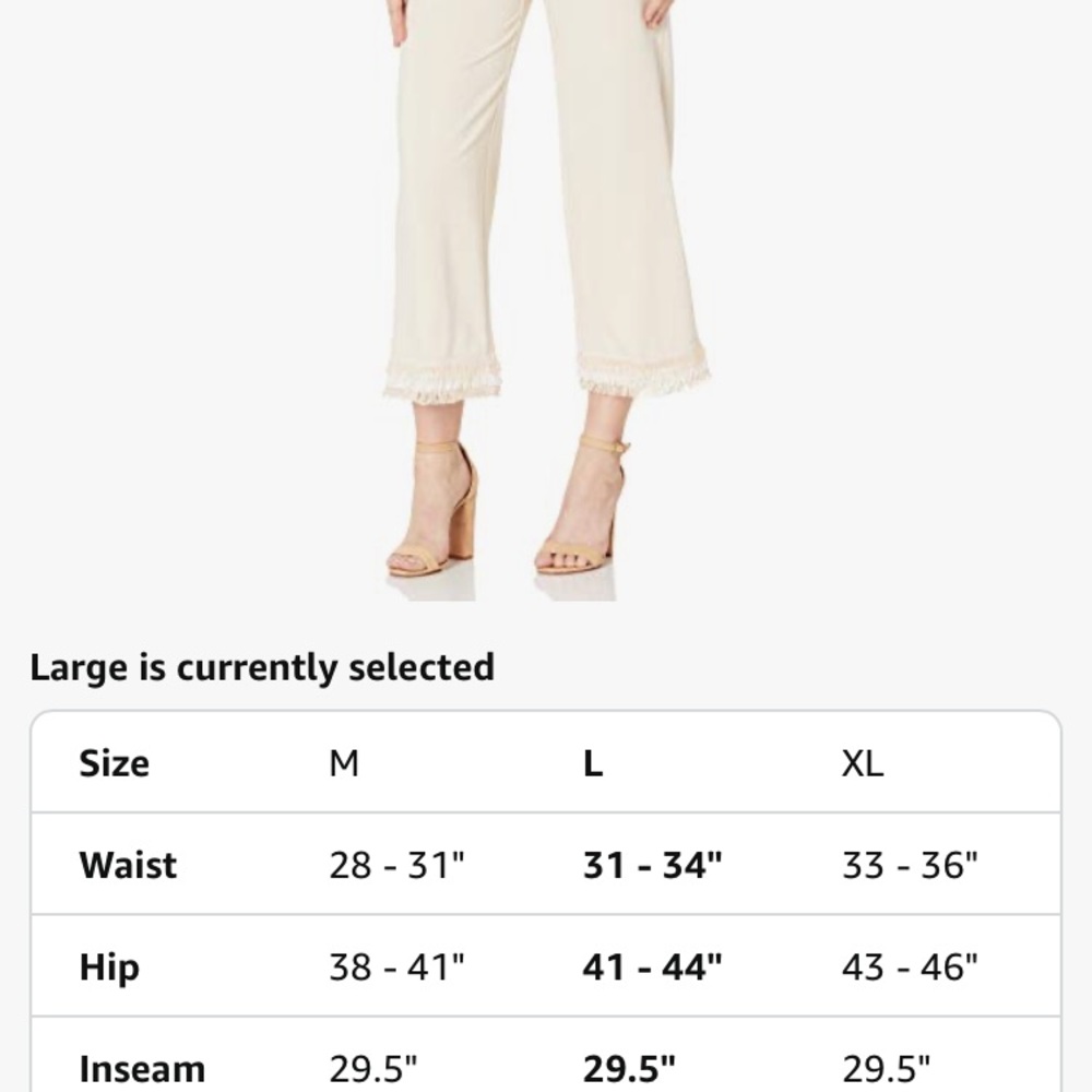 Lysse Vanilla Cream Fringe Hem Pants - Picture 10 of 11
